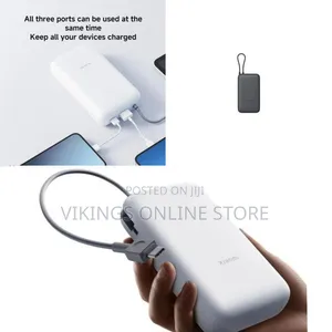 Xiaomi 22.5W Power Bank 20000mAh(Integrated Cable),USB-C Fast Charging