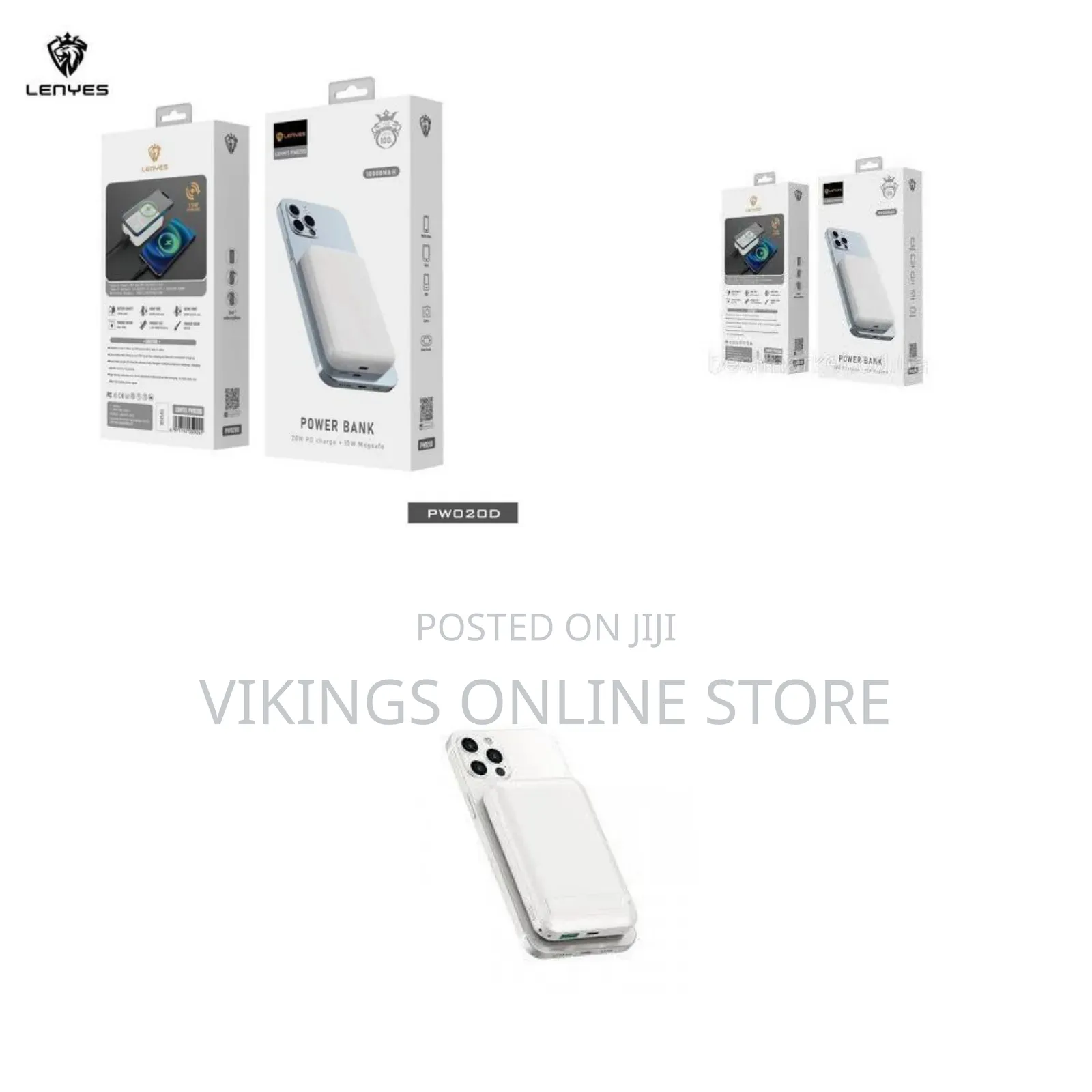 Lenyes Powerbank PW020D 10000mAh Wireless Fast Charging PD 20W + 15W