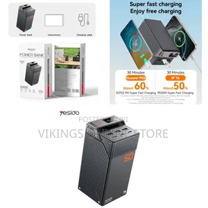Yesido YP63 50000 mAh PD 20W + SCP 22.5W Fast Charging Zinc Alloy LED