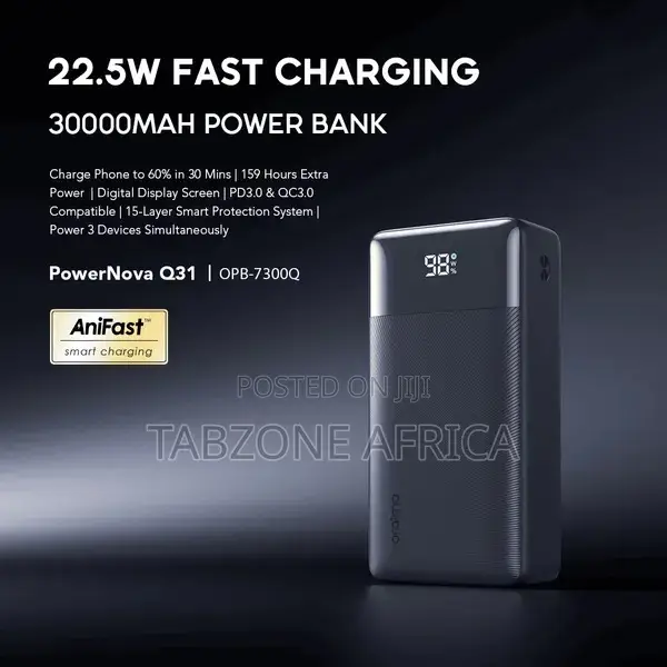 New Oraimo PowerNova Q31 30000mAh 22.5W Super Fast Charging PowerBank