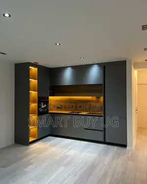 Custom Fitted Kitchen With Fluted Panels and LED Lights
