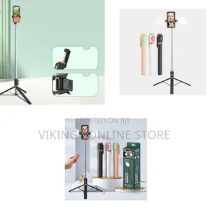 170CM 3 in 1 Wireless Live Bluetooth Selfie Stick Tripod With Ring