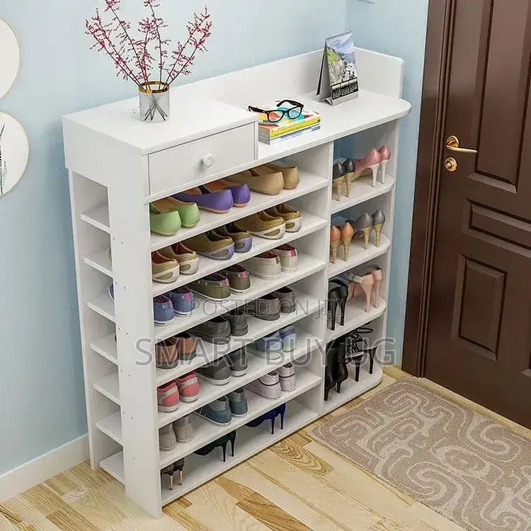 Modern Shoe Rack With Storage | Shoe Cabinet Seat