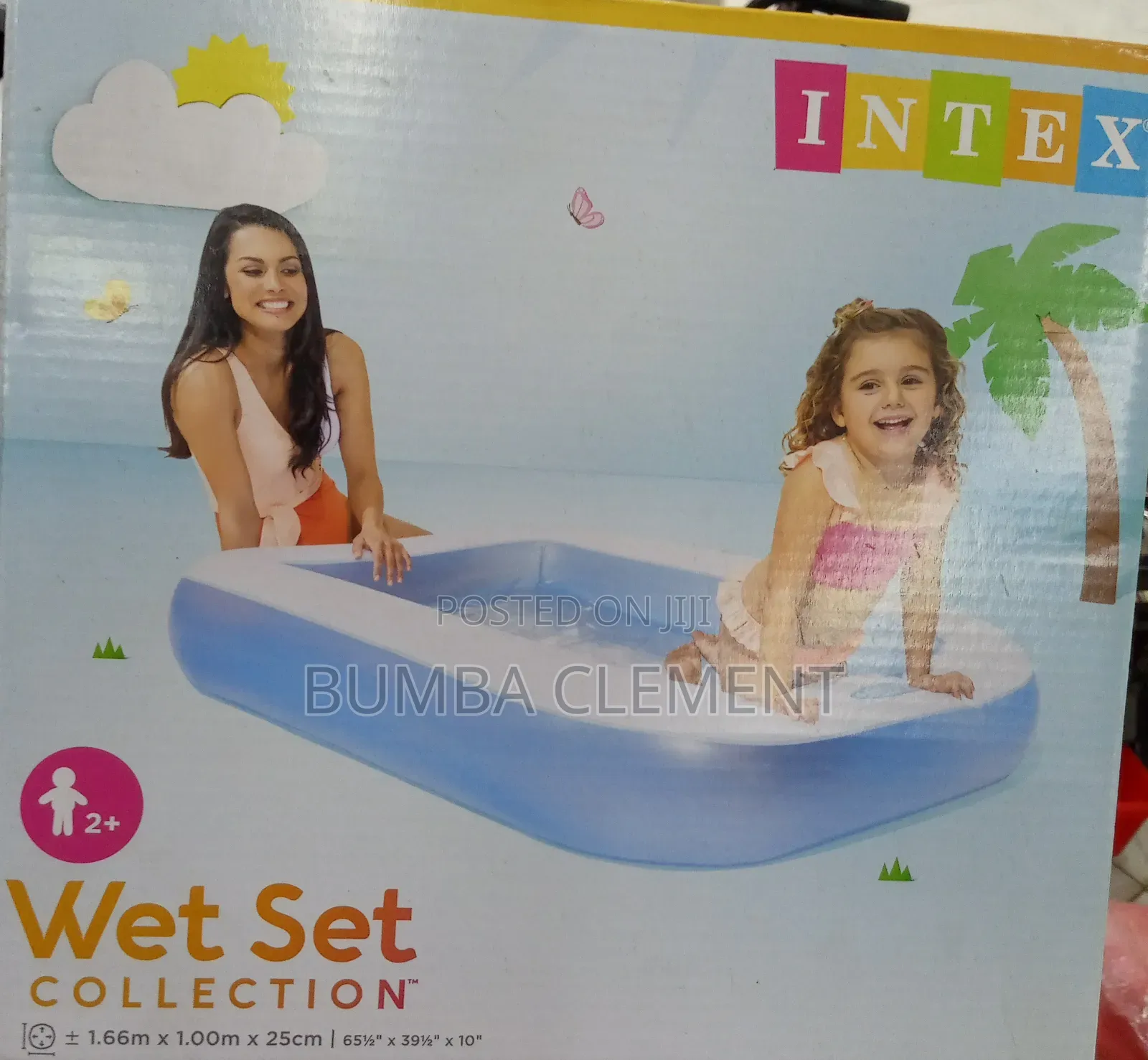 Brand New Baby Swimming Pool Rectangular 1.66 X 1.00 Meter X 25 Cm