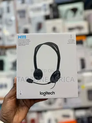 Logitech H111 Stereo Headset 3.5mm Noise-Canceling Mic Headphones