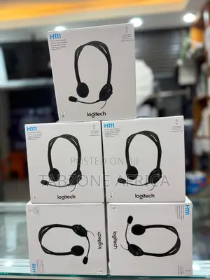 Logitech H111 Stereo Headset 3.5mm Noise-Canceling Mic Headphones