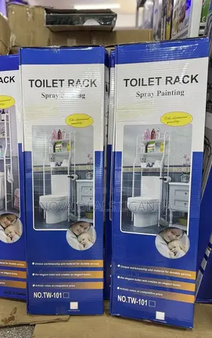 3-Tier Toilet Rack Organizer With Toilet Paper Holder-White
