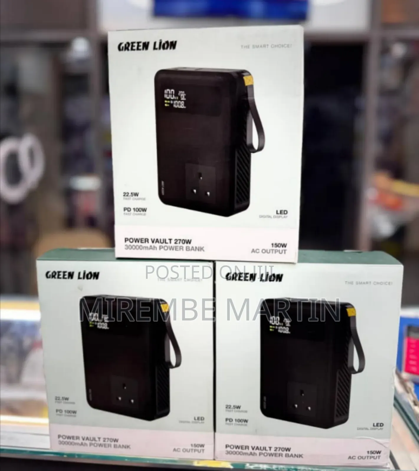 Green Lion Power Vault 270W 30000mAh Power Bank PD100W