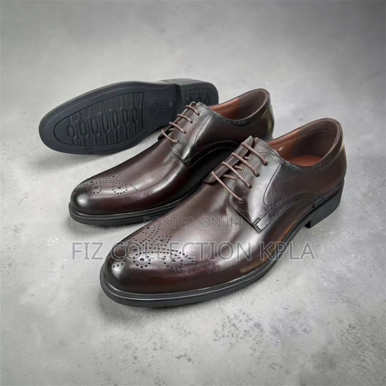 Original Franco Banetti Dark Brown Wingtip Brogue Dress Shoes