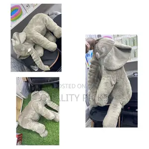 Fibre Filled Stuffed Animal Elephant Baby Pillow With Ball Soft Toy