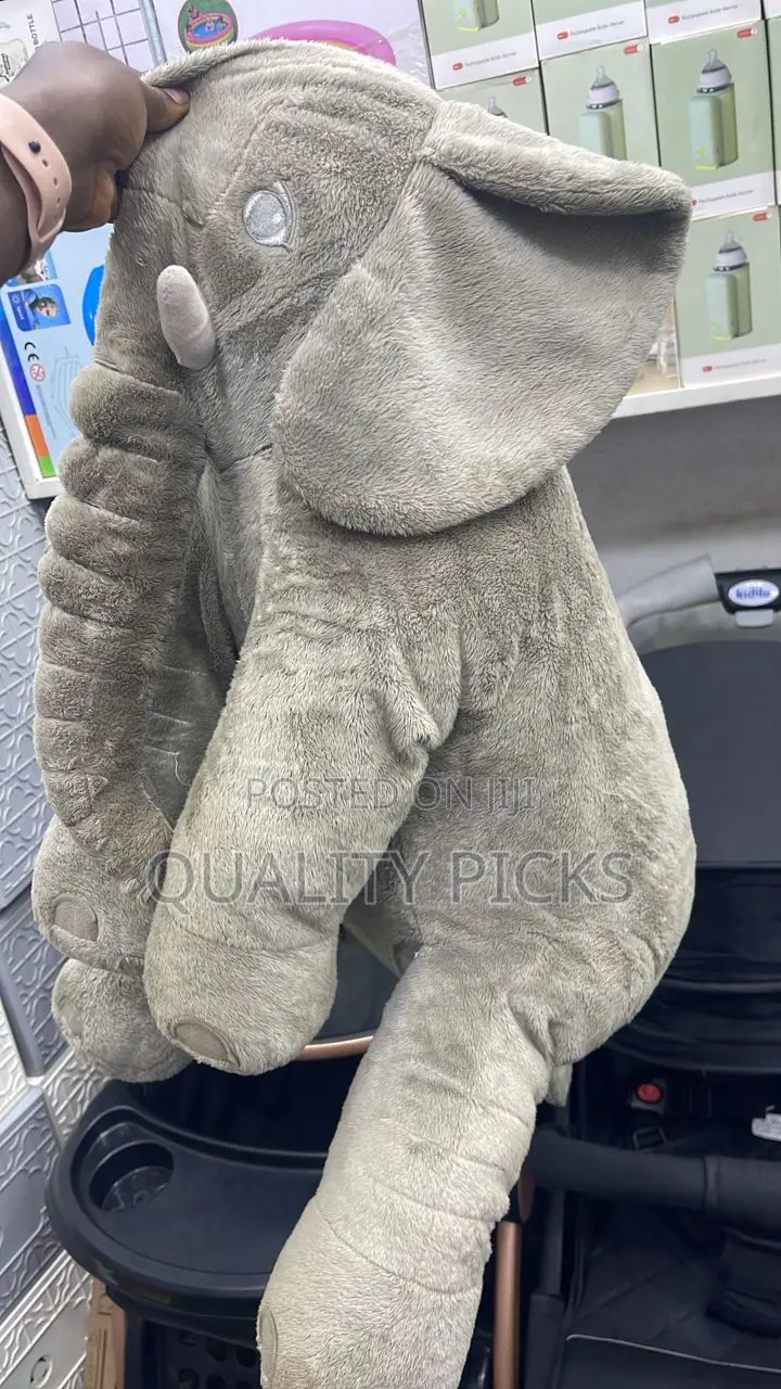 Fibre Filled Stuffed Animal Elephant Baby Pillow With Ball Soft Toy