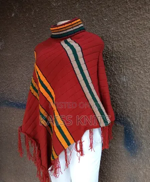 Anthill Brown Shawl Poncho
