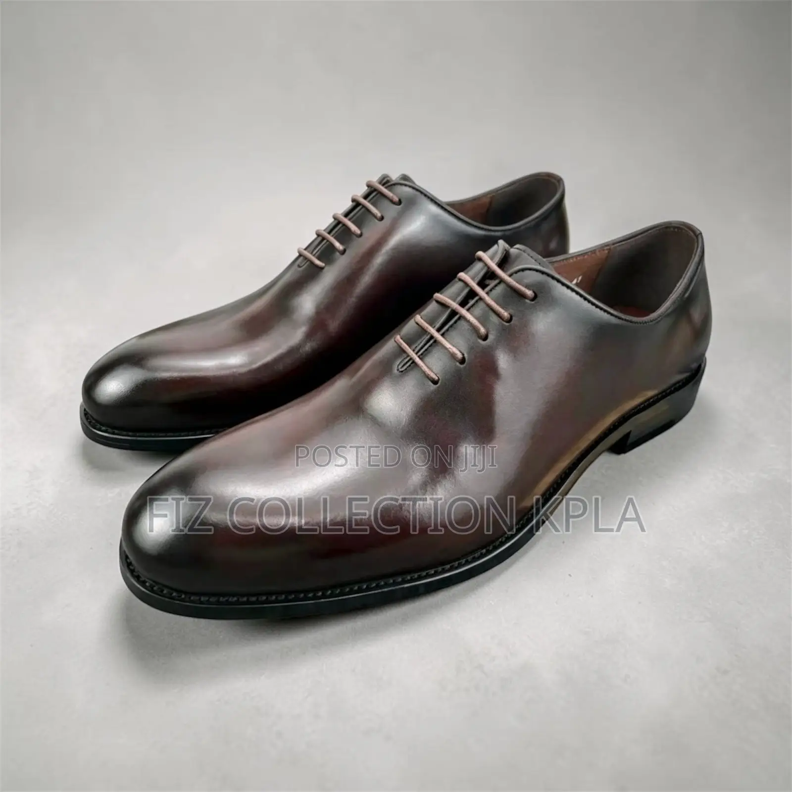 BOSS Men’s Brown Leather Oxford Dress Shoes Italian Style Formal Shoes