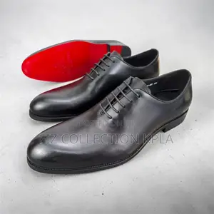 BOSS Men’s Black Leather Oxford Dress Shoes Italian Style Formal Shoes