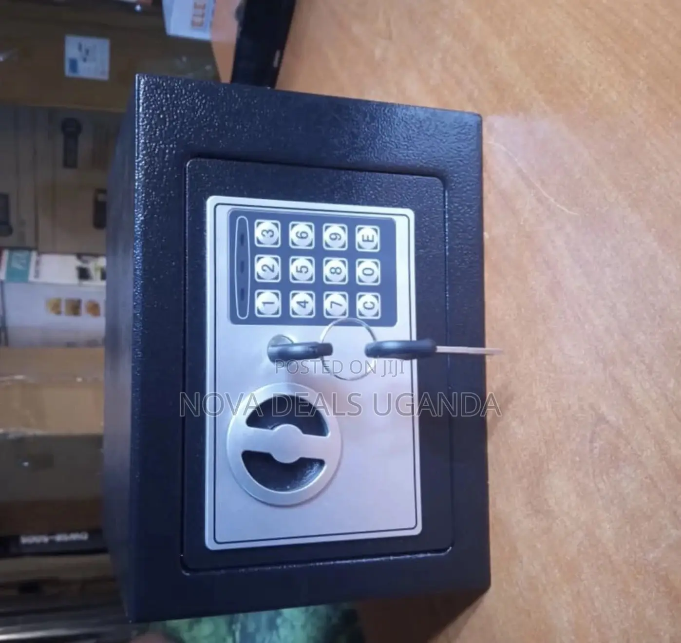 Digital Cash Money Safe Box With PIN Code Keys, 6.6L Safety Steel