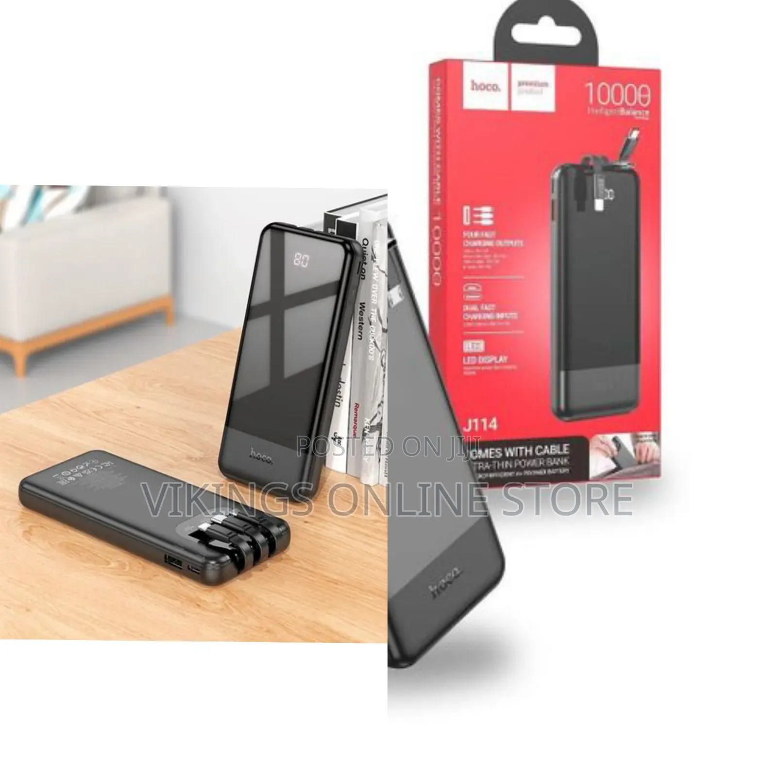 Hoco J114 Fast Charging Mobile Power Bank With 10000mAh Capacity
