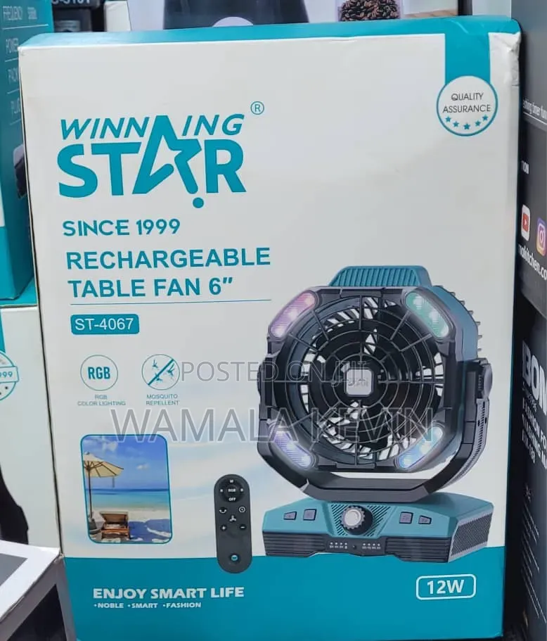 6-Inch Rechargeable Fan