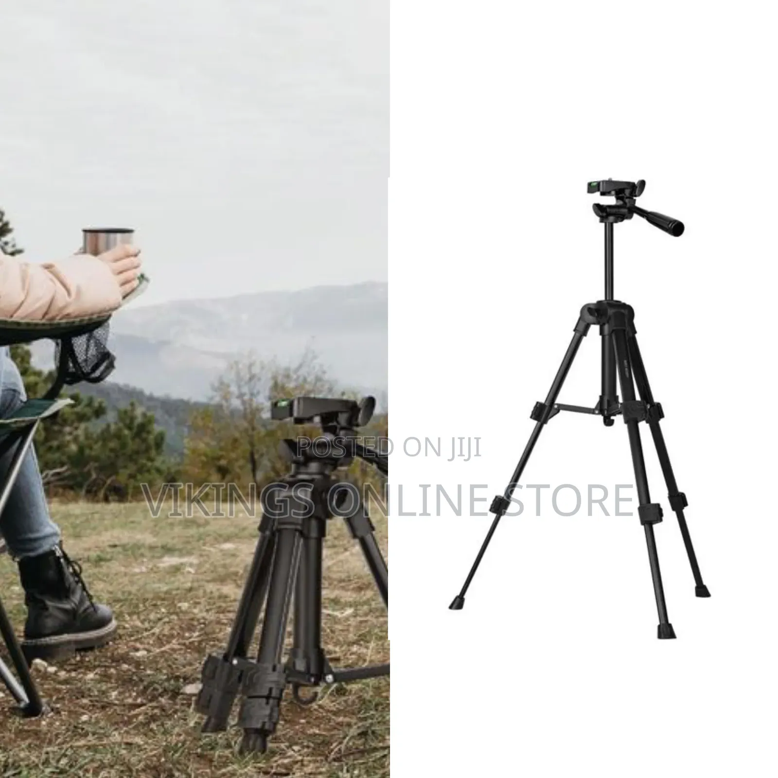 Green Lion GTP-50 Professional Aluminum Tripod-90 Degree Flexible