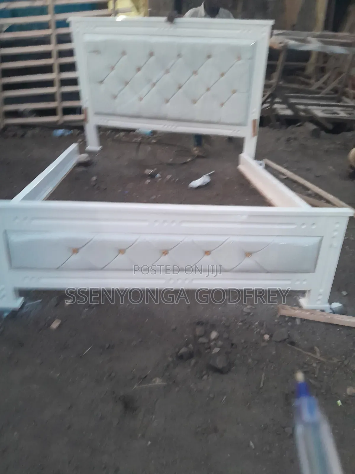 White Flame Bed White 5by6 Stripe Size