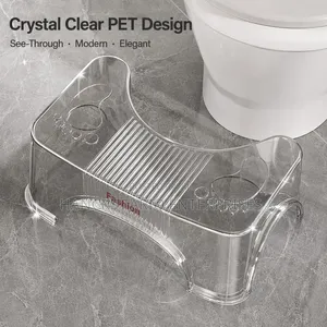 Crystal Clear PET Toilet Stool (Squatty Potty / Bathroom Footstool).