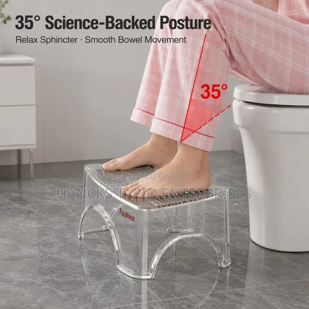 Crystal Clear PET Toilet Stool (Squatty Potty / Bathroom Footstool).