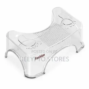 Crystal Clear PET Toilet Stool (Squatty Potty / Bathroom Footstool).