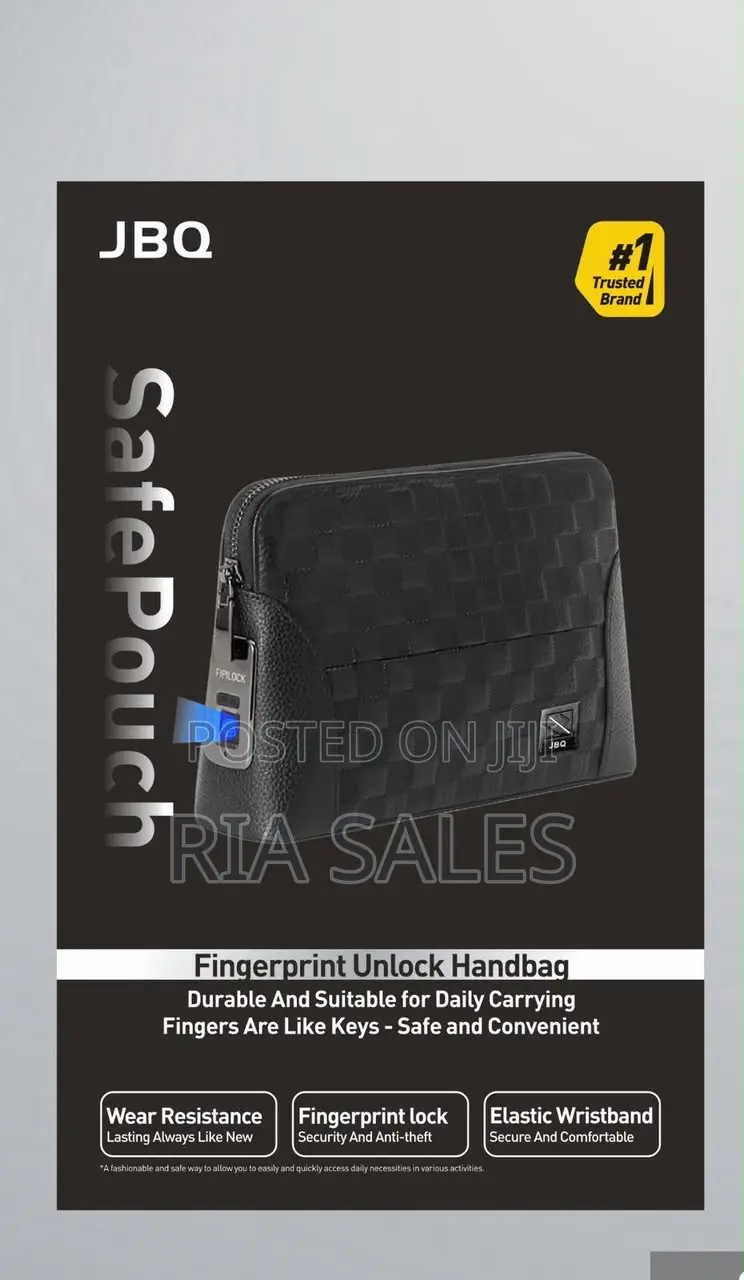 JBQ Finger Print Unlock Wrist Bag / Pouch Bag