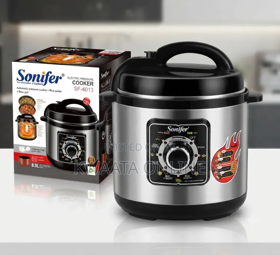 8l-Sonifer Sf-4013 Automatic Electric Pressure Cooker Stainless Steel
