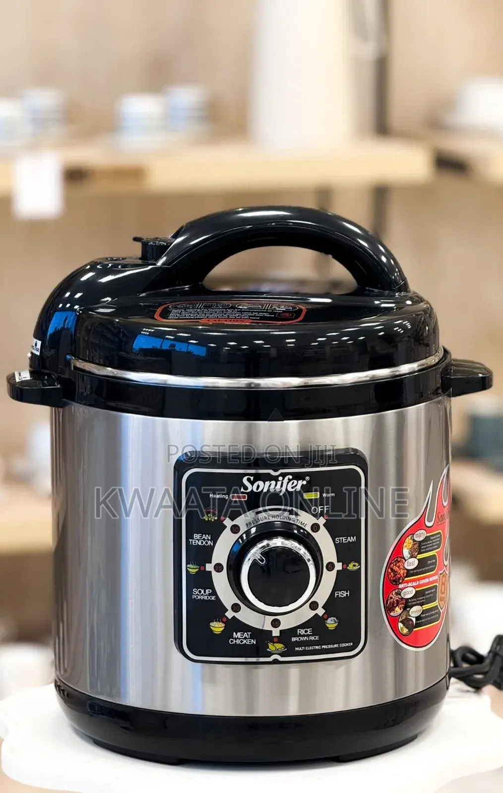 8l-Sonifer Sf-4013 Automatic Electric Pressure Cooker Stainless Steel