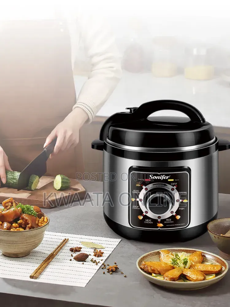 8l-Sonifer Sf-4013 Automatic Electric Pressure Cooker Stainless Steel