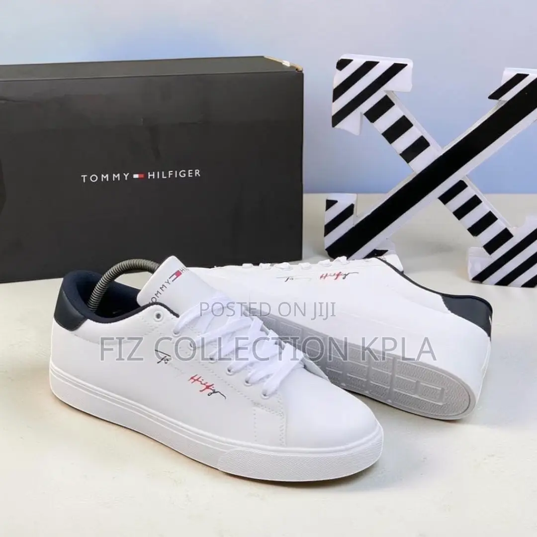 Tommy Hilfiger White Leather Casual Sneakers