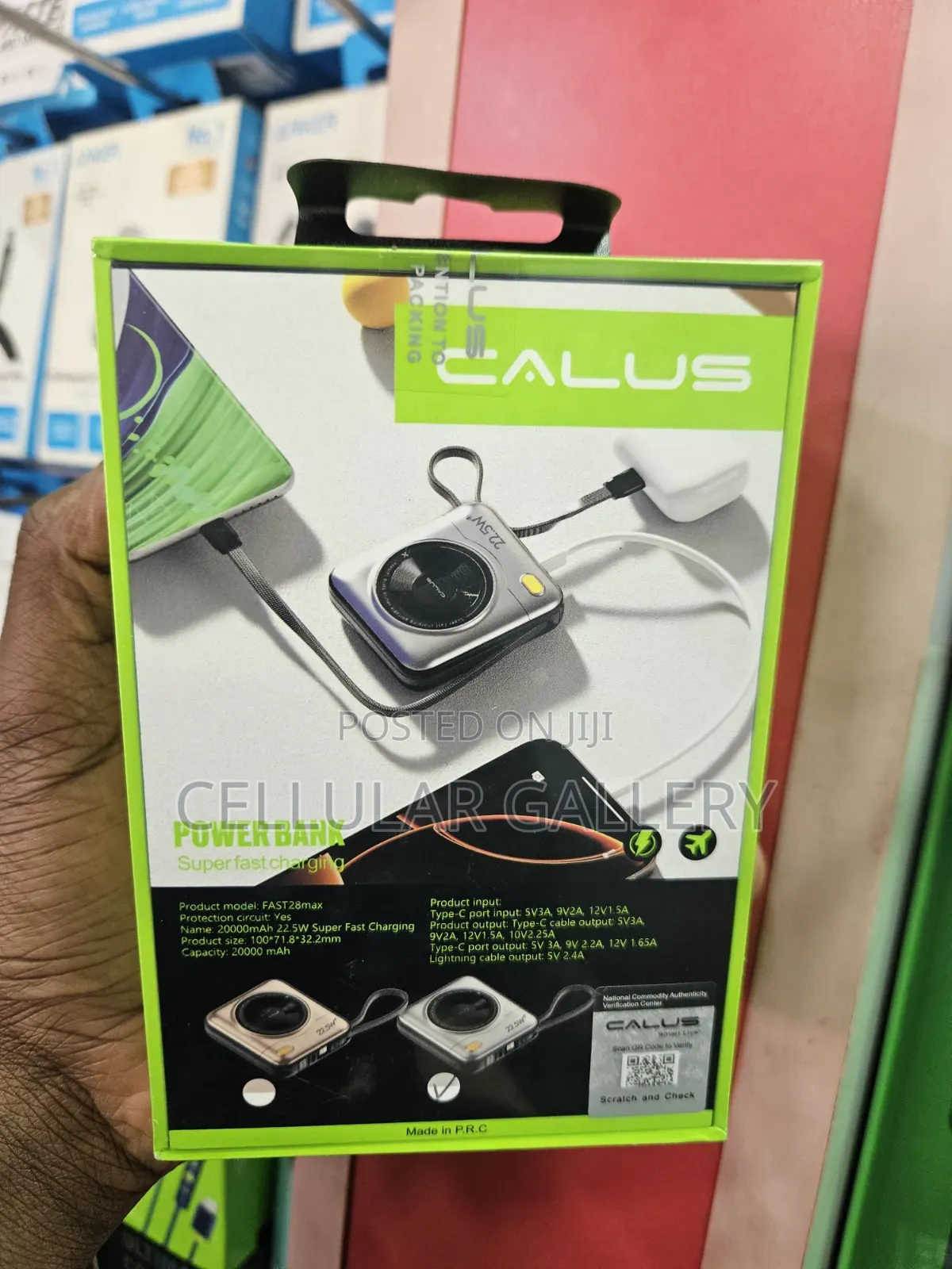 Calus Portable Power Bank FAST28max 20,000mAh 22.5W