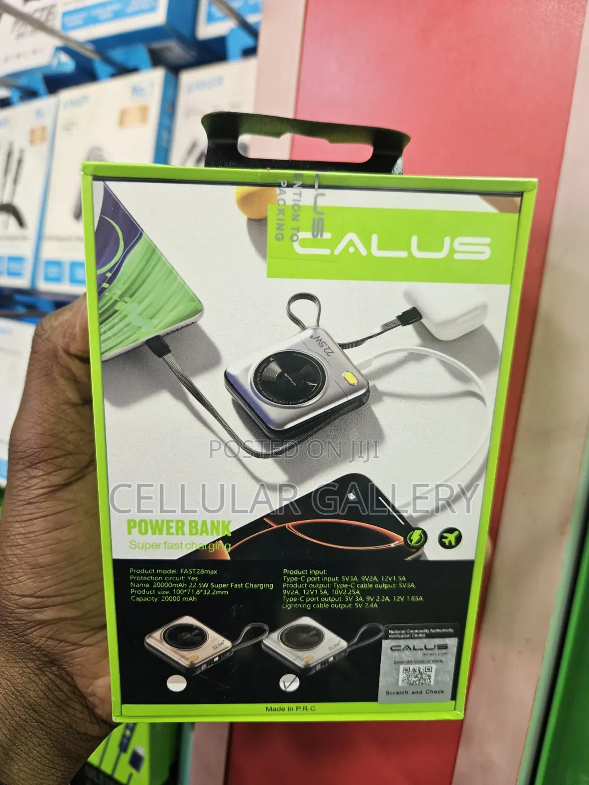 Calus Portable Power Bank FAST28max 20,000mAh 22.5W