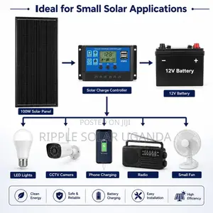 100w Black Solar Panel High Efficiency Pv Module Kampala