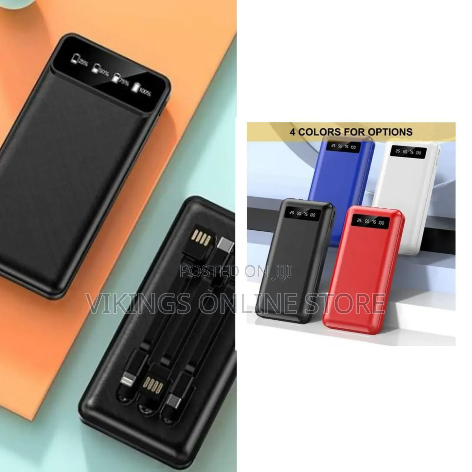 Gold Africa USB Fast Charging Mobile Powerbank 10000mah 4 In1 Built