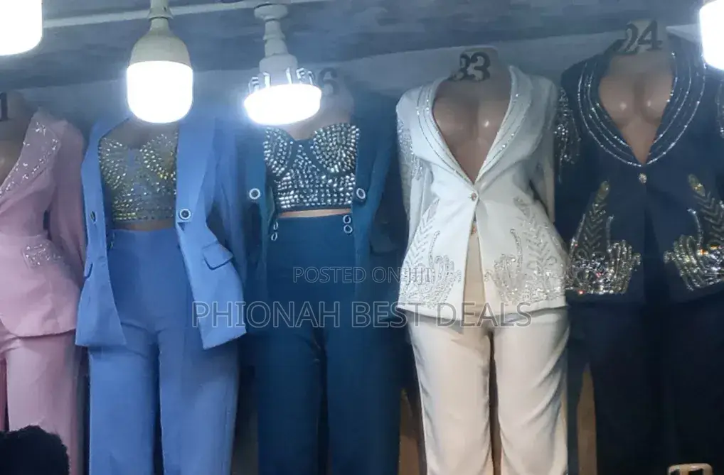 Two Piece Suit With Silver Stones