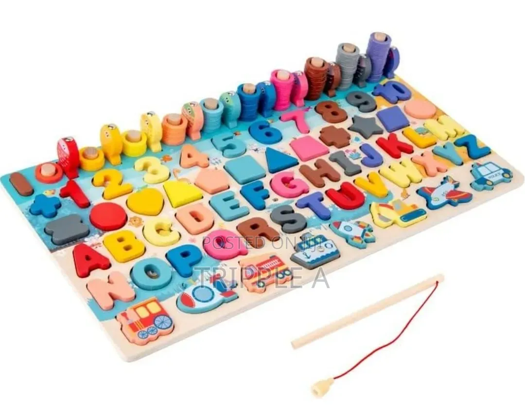 7 in 1 Wooden Number Puzzles for Toddlers