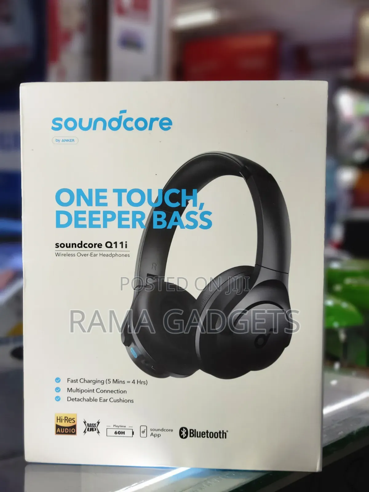Anker Soundcore Q11i Wireless Over-Ear Headphones in Black.