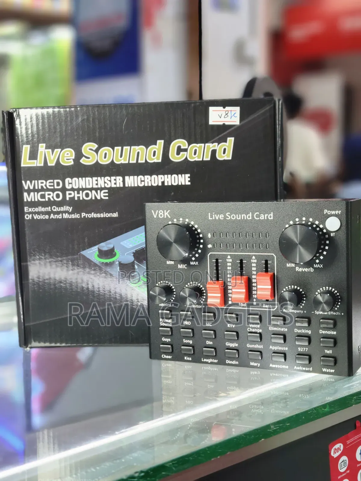 V8K Live Sound Card Designed for Live Streaming,