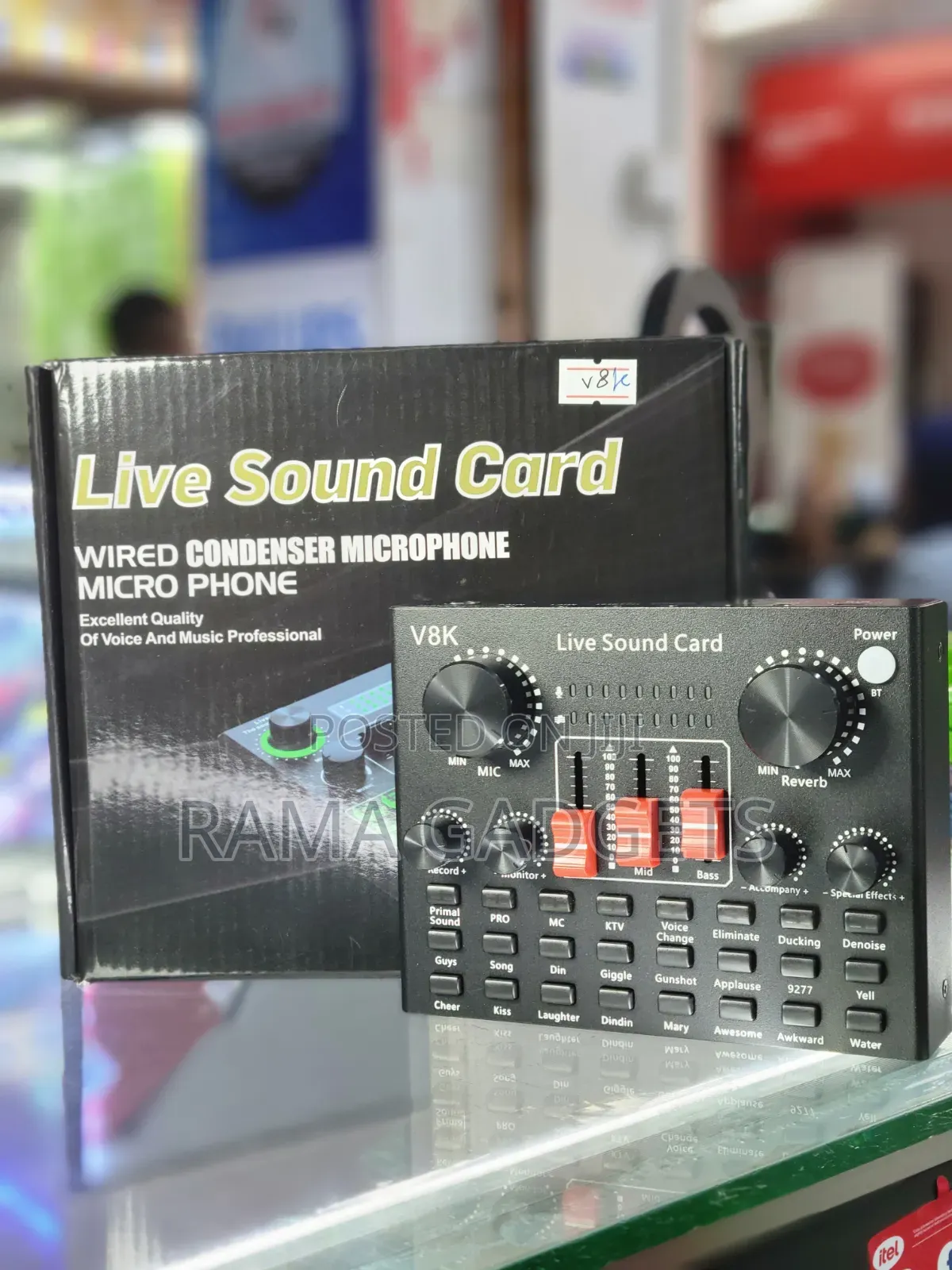 V8K Live Sound Card Designed for Live Streaming,