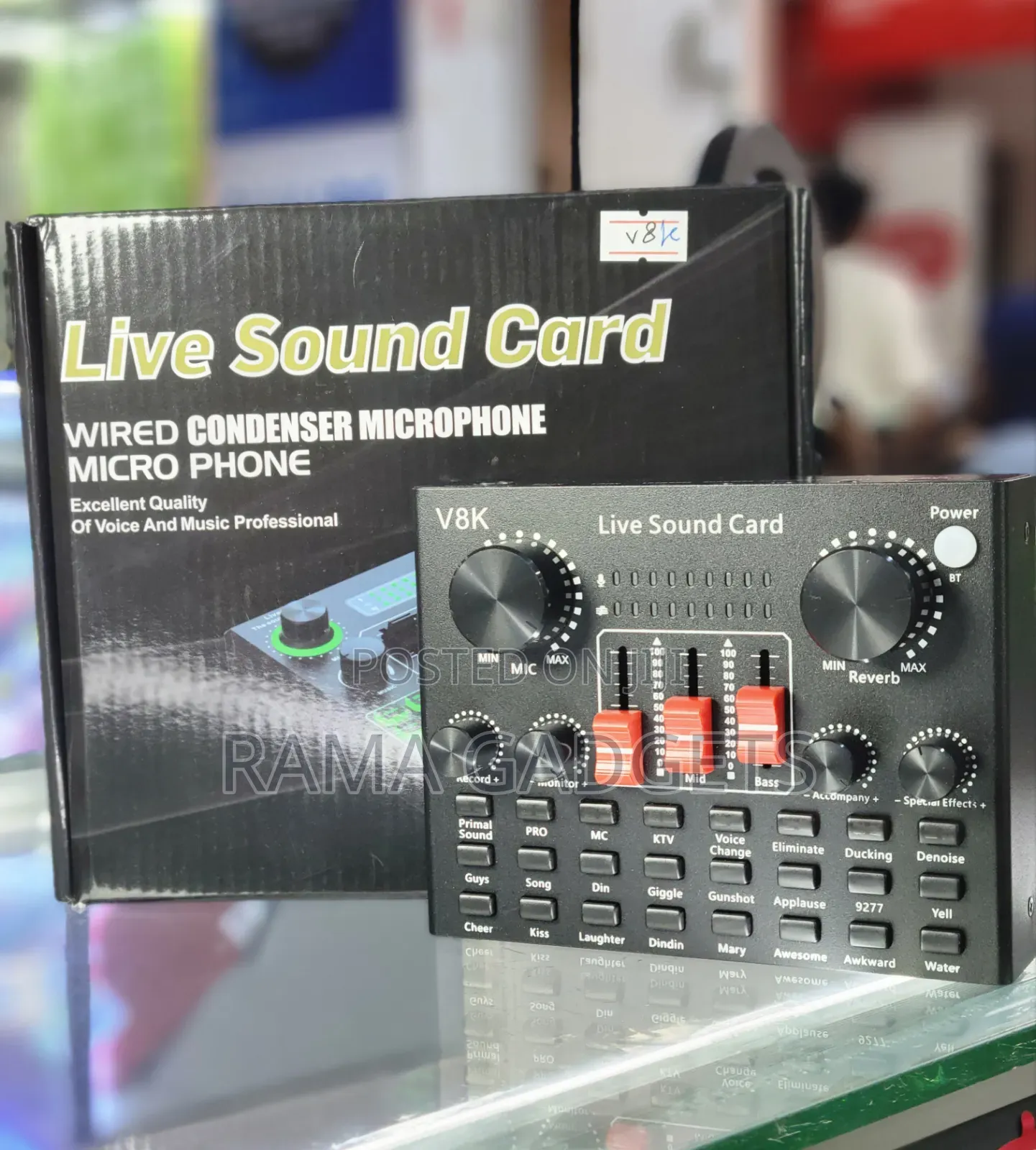 V8K Live Sound Card Designed for Live Streaming,