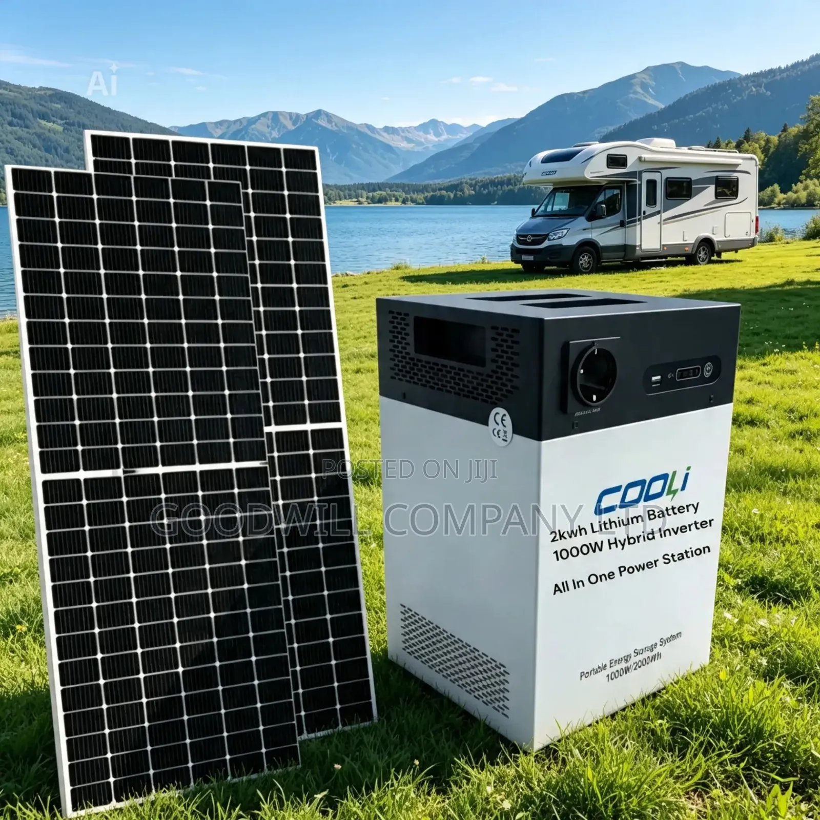 1000w + 2kwh Cooli All in One Power Station With Solar Panel