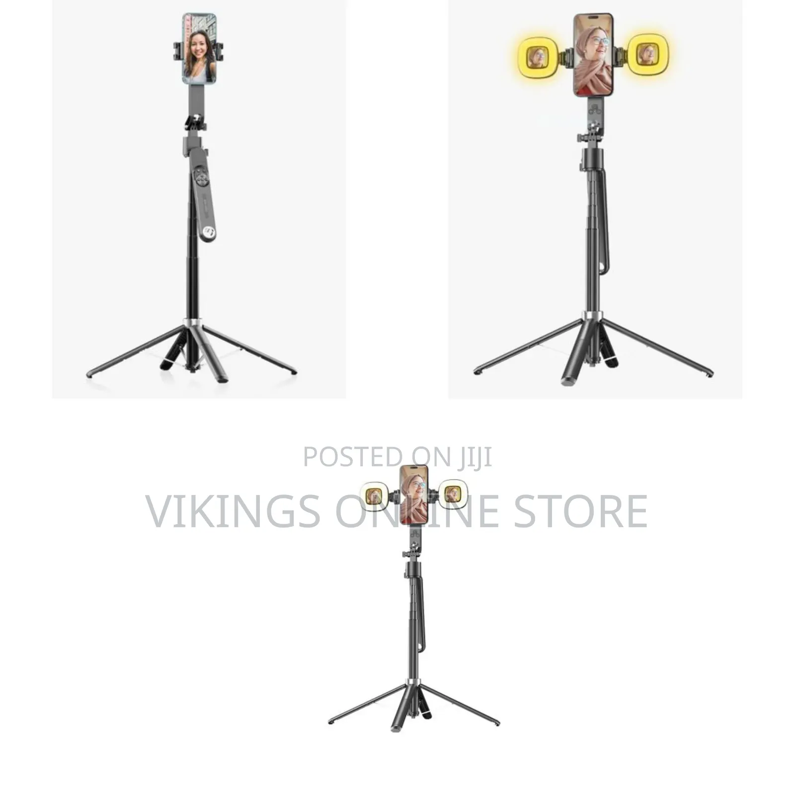 Porodo Selfie Stick Pro X With 360o AI Tracking Tripod 135cm Extendabl