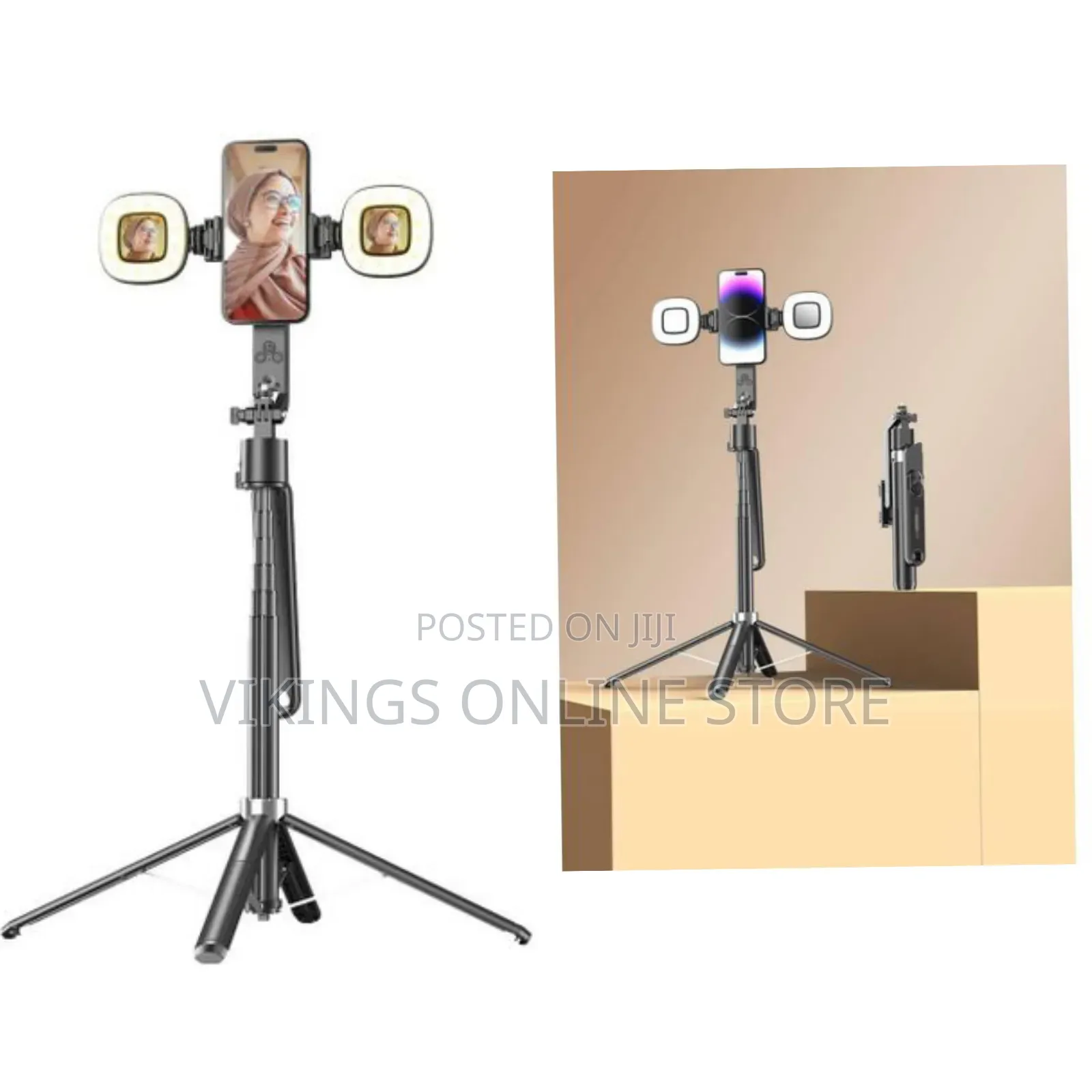 Porodo Selfie Stick Pro X With 360o AI Tracking Tripod 135cm Extendabl