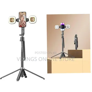 Porodo Selfie Stick Pro X With 360o AI Tracking Tripod 135cm Extendabl