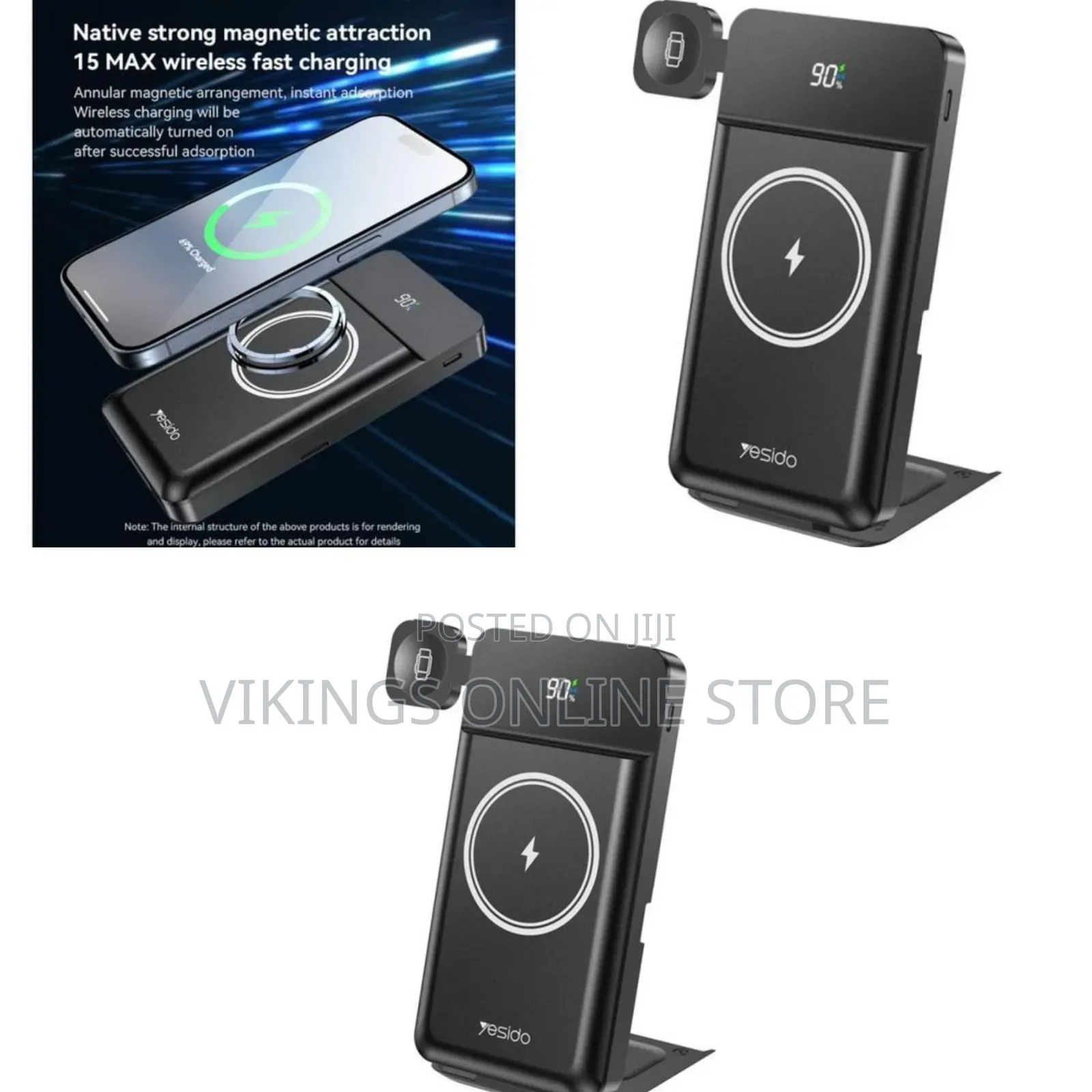 Yesido 3 in 1 YP69 10000mAh Magnetic Charging USB Type-C Multi Functi