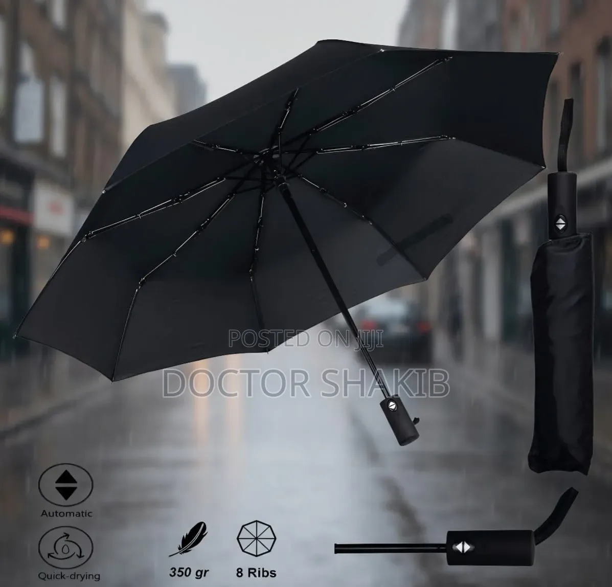 Compact Automatic Travel Umbrella