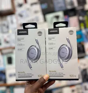 UGREEN Nexode Retractable USB-C to USB-C Cable for 100W Fast Charging.