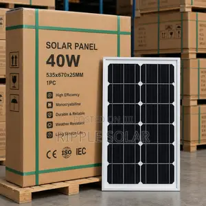 40W Solar Panel for CCTV, Lighting Battery Charging