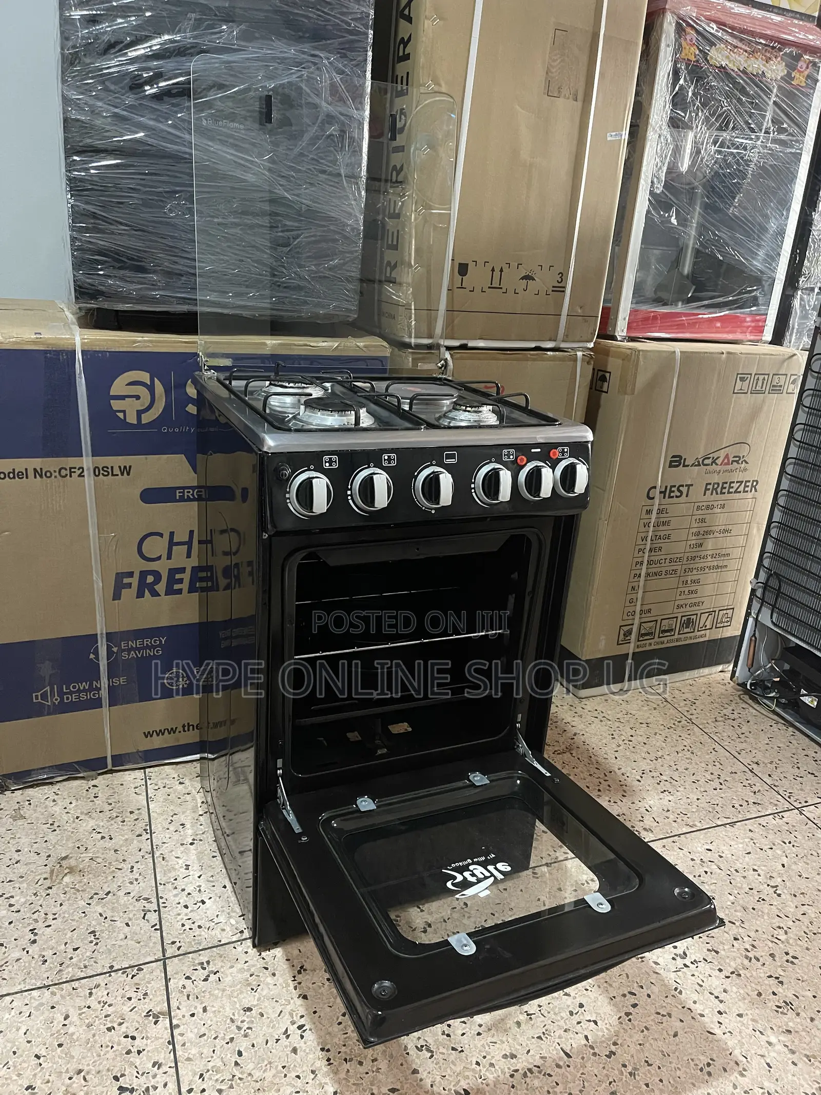 Imported Used 50/50,electric Gas Freestanding Dual Cooker